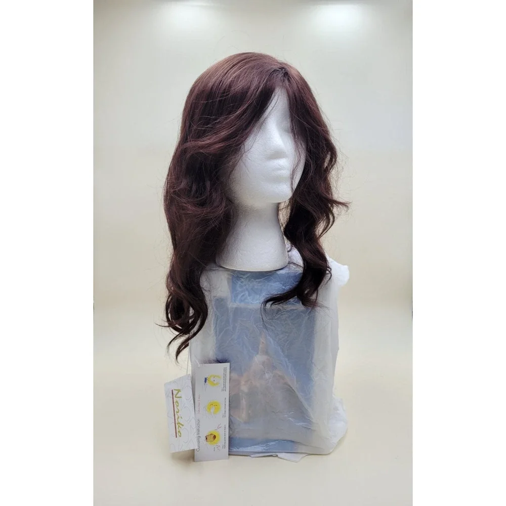 Noriko Jaden Wig Mulberry Brown Long Wavy Synthetic Hair Side Bangs 1707N NIB